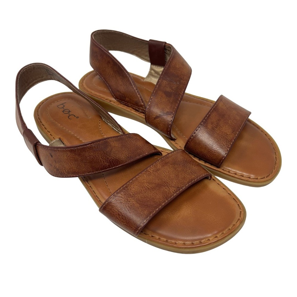 b.o.c Born Concept Brown Kacee Sandals Women's 9M Comfort Flat‎ Casual Shoes